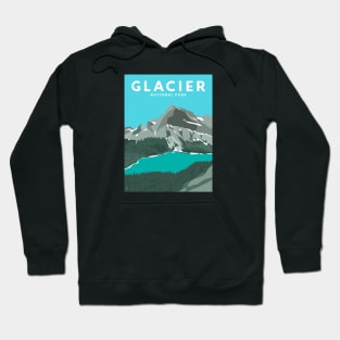 Glacier National Park, Montana Travel Poster Hoodie